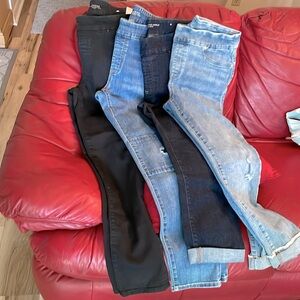 bundle of size 1=medium Chico’s Pull on so slim Jeggings. 2 full- 2 ankle GUC